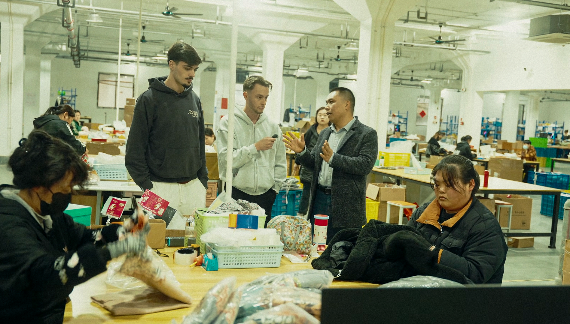 PrimeFlow team inspecting fulfillment operations in China