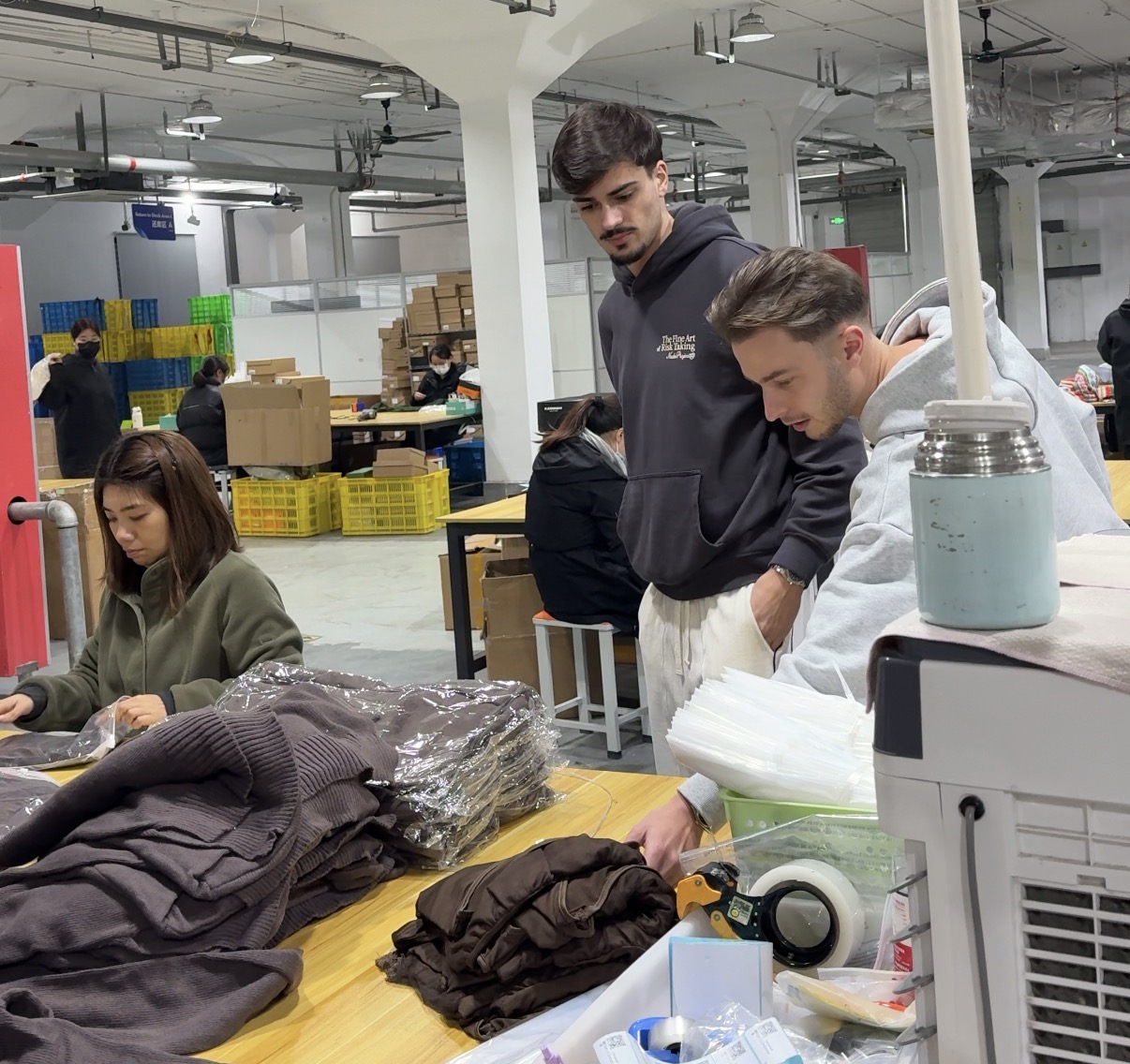 PrimeFlow team reviewing fulfillment quality in China